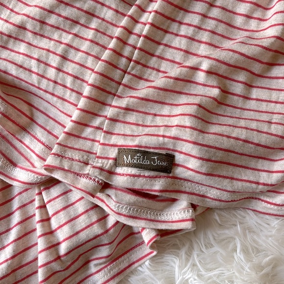 Matilda Jane - Women’s Red Striped Baby Doll Tank Top Size Medium - Picture 9 of 9